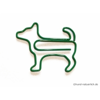 Tiermotiv Büroklammern 15 Stück Hund, grün