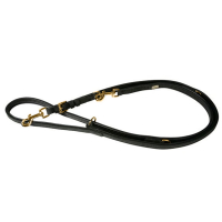 Softleder Führleine schwarz 2,20m x 20mm,...