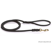 Fettlederleine 2,20m x 10mm schwarz mit Handschlaufe,...