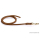 Fettlederleine 7,5m x 15mm cognac mit Messing Haken, Schleppleine