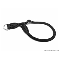 Zugstopp Nylon Halsband rund, schwarz 40cm x 8mm