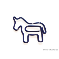 Tiermotiv Büroklammern 15 Stück Pferd, blau