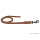 Fettlederleine 1,35m x 10mm cognac ohne Handschlaufe, Haken schwarz matt