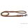 Fettlederleine 1,35m x 15mm cognac mit Handschlaufe, Haken schwarz matt