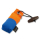 Mini Dummy Marking Schlüsselanhänger hellblau-orange