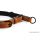 Zugstopp Lederhalsband cognac, schwarz matt Gr. 45