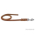 Fettlederleine 1m cognac ohne Handschlaufe, Chrom