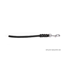 Fettleder Kurzführer geflochten 40cm x 8mm braun Chrom