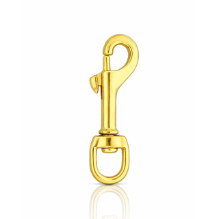 Bolzenkarabiner Messing klein 62mm