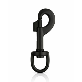 Bolzenkarabiner Zinkdruckguss schwarz matt groß 86mm