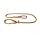 Fettleder Moxonleine cognac mit Zugstop, schwarz matt