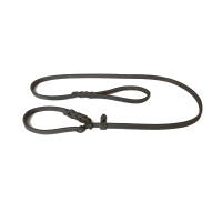 Fettleder Moxonleine schwarz 150cm x 8mm, schwarz matt