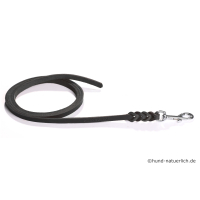 Fettlederleine 92cm x 15mm schwarz mit Chrom Haken, ohne...