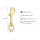 2 Stück Karabiner-Haken Messing goldfarbig, mittel 79mm