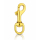 2 Stück Karabiner-Haken Messing goldfarbig, groß 80mm