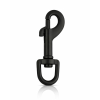 2 Stück Karabiner-Haken Zinkdruckguss schwarz matt klein - 70mm mittel groß