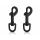 2 Stück Karabiner-Haken Zinkdruckguss schwarz matt klein - 70mm mittel groß
