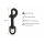 2 Stück Karabiner-Haken Zinkdruckguss schwarz matt klein - 70mm mittel groß